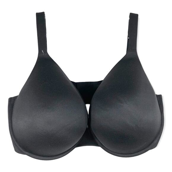 Cacique 44G Bra Black Intuition Full Coverage Solid Stretch Underwire Support 86 - Picture 1 of 9